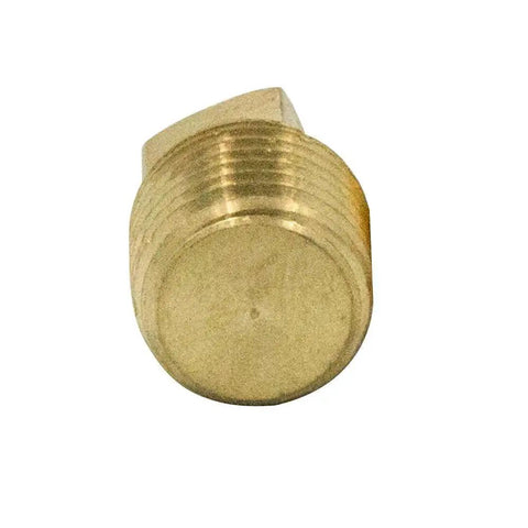 Solid Brass Pipe Fitting Square Head Plug One Eighth Inch NPT Male Threads Five Pack For Tight Sealing Pipe Ends