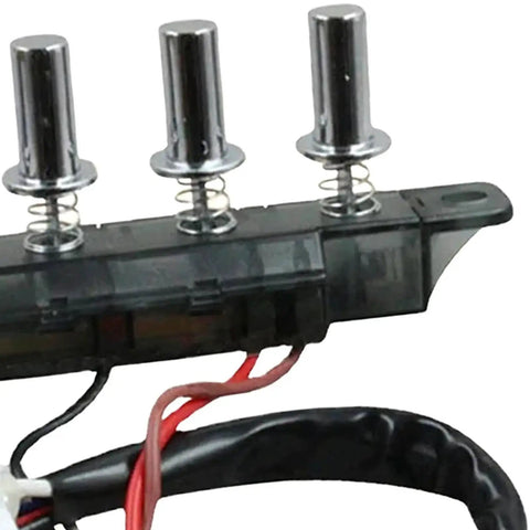 Universal Range Hood Push Button Switch Keyboard Control Board For 5 Button Or 4 Button Hoods, close-up of switch assembly