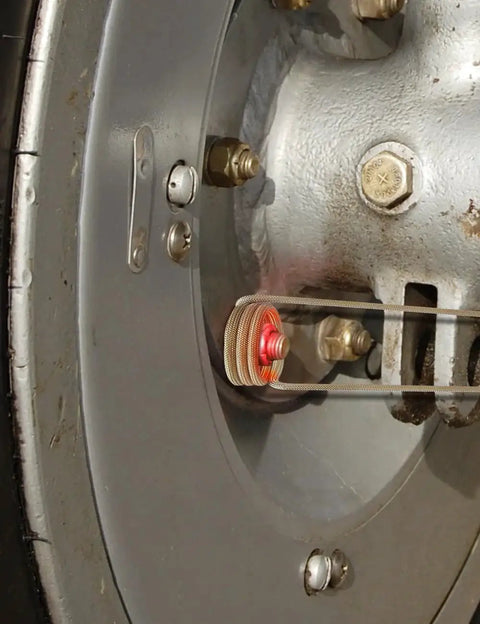 Induction Heater Coil Kit installed on a machine, part of Solary Induction Heat Accessories, showing abrasion-resistant, insulated coil.