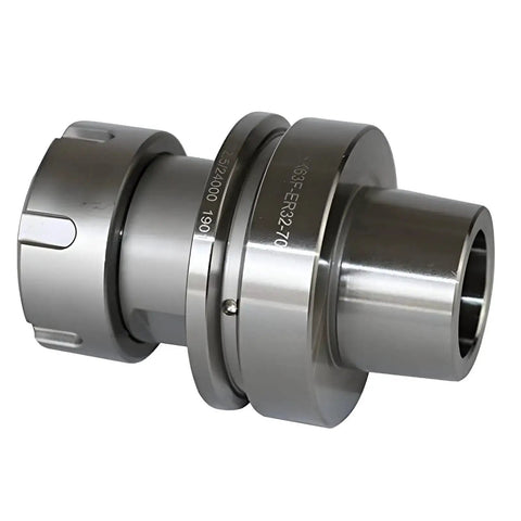 Side view of ER32-70 Tool Holder For Lathe Chuck CNC Machining Tools Collet Chuck, high precision, one-piece body, metal finish.