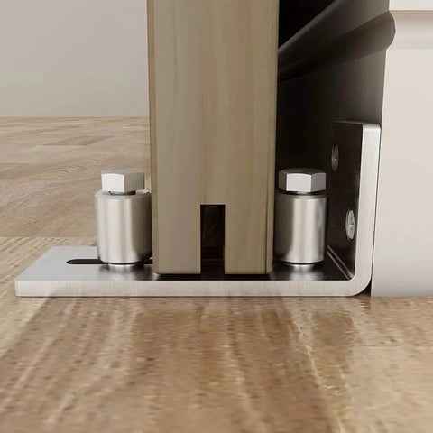 Stainless Steel Sliding Door Guide For Barn Doors 1 Pack With Flush Bottom Design Fits Doors Up To Two And One Eighth Inches Thick
