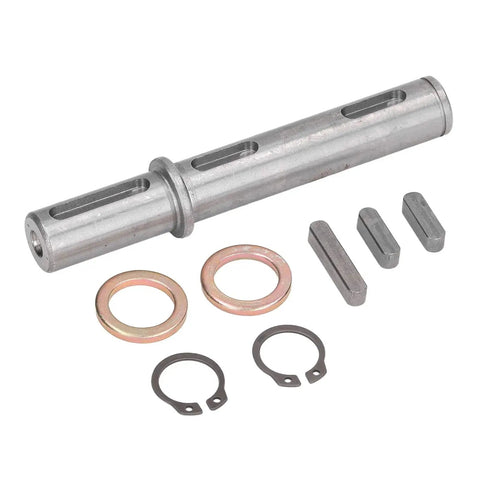 Heavy Duty Alloy Steel Output Shaft for NMRV040 RV040 Nema34 Stepper Motor with accessories, 18mm diameter, 128mm length.