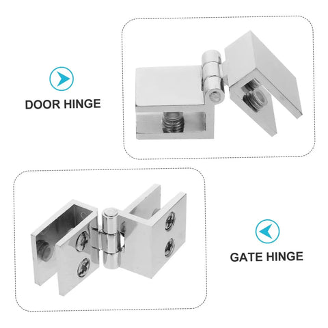Set Of Four Heavy Duty Glass Door Hinges For Cabinets And Bookcases Perfect For Wine Cabinets And Home Use With High Load Bearing