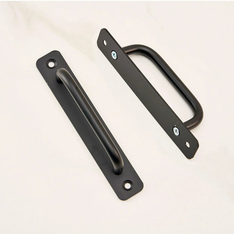 Matte Black Alloy Sliding Barn Door Handle, Heavy Duty Pull With Screws, Easy To Install For Interior And Exterior Barn Doors