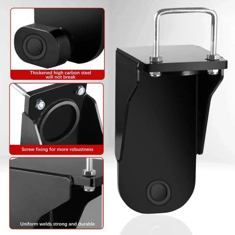 Close-up of Third Generation Shipping Container Jack Lug Beefed-Up Heavy Duty Lug Leveler with U-Shaped Handle and Limiter Lifter