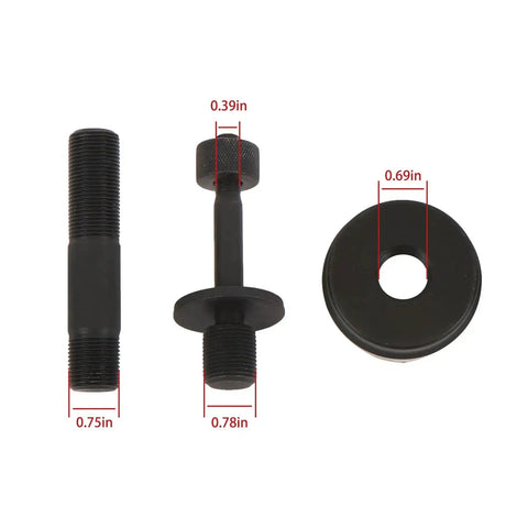 Parts of 15 Ton Hydraulic Knockout Punch Kit With Half Inch To Four Inch Conduit Cutter, includes dies and bolts for metal panels