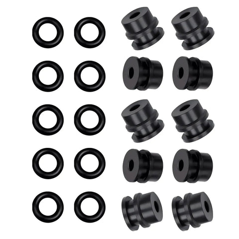 Side Seals Kit For Fusion Air Purge AP Spray Gun 246348 249990, black seals and O-rings, durable wear-resistant, keeps fluid housing clean