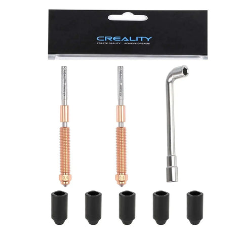 0.4mm Unicorn Nozzle Kit For K2 Plus Hi Combo And K2 Pro 3D Printers Includes 2 Nozzles 5 Silicone Socks And 1 Nozzle Wrench