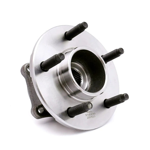 Rear Wheel Bearing Hub Assembly Fits 2002 To 2007 Saturn Vue Non-ABS, 2005 Chevy Equinox Non-ABS, silver 5 lug view