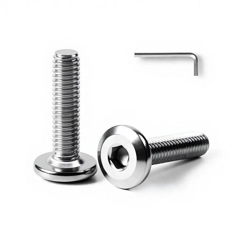 304 Stainless Steel 1/4-20 X 1 Flat Head Hex Socket Cap Screws Bolts with hex key, bright finish, fully threaded