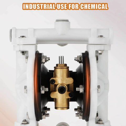 GCCSJ Air Operated Heavy Duty Double Diaphragm Transfer Pump 1/2" Inlet and Outlet, 13GPM, industrial chemical use view