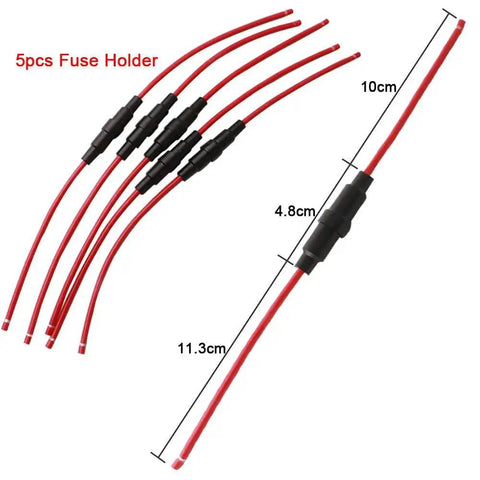 Pro Grade Car Glass Tube Fuse Kit With 150 Quick Blow Fuses 5X20mm Plus 20 Seat Fuses And 5 Inline Screw Holders in image