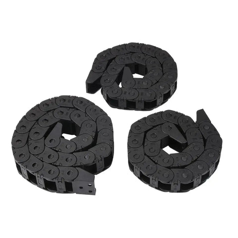 Vorn 2.4 350 3D Printer Cable Chain Set Open Tank Drag Chains, 2 Pieces 10x11mm Style, 1 Piece 10x15mm Style, Black PA66 Nylon