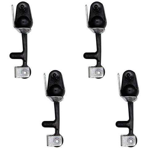 4 pack of 6 Inch Heavy Duty Rubber Hood Catch With Bumper Includes Brackets And Pin Ideal For Securing Boxes Hoods In Harsh Environments
