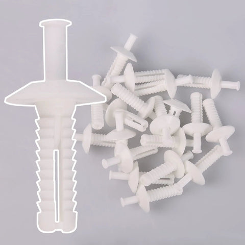 Nylon Nail Drive Anchor Set, 169 Pieces, Multi Size Quarter Inch By Three Quarter Inch, Quarter Inch By One Inch, Quarter Inch By One And A Half Inch, Nylon And POM Construction, DIY Friendly For Home Decor, Bathrooms, Kitchens, And Projects