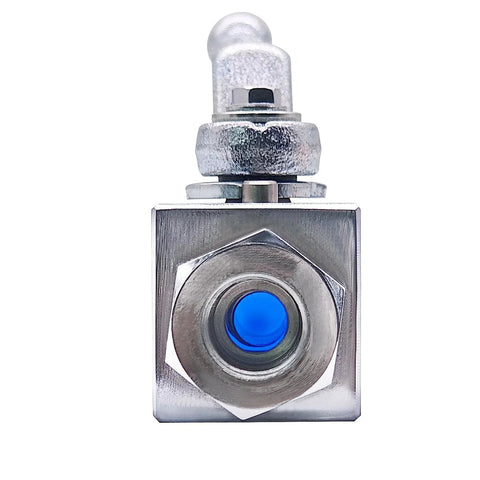 Front view of High Pressure Hydraulic Ball Valve With Half Inch NPT Female Thread, Shut Off Valve, 7250 PSI 500 Bar, Carbon Steel