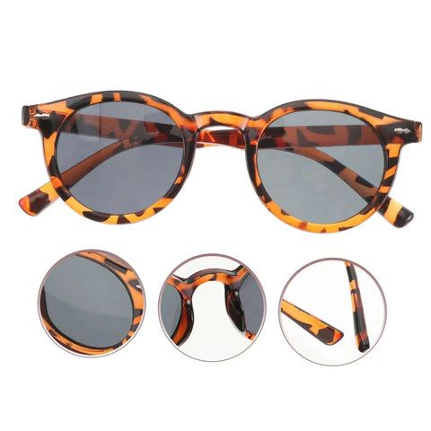 Close-up of brown tortoise shell Outdoor Sports Sunglasses For Men And Women With UV Protective Lenses Ergonomic Frame Non Slip Temple Tips