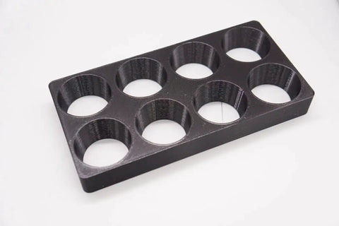 Storage Organizer Rack Tray For ER40 Collet CNC Milling Chuck Holder Lathe with 3D printed design, empty slots visible