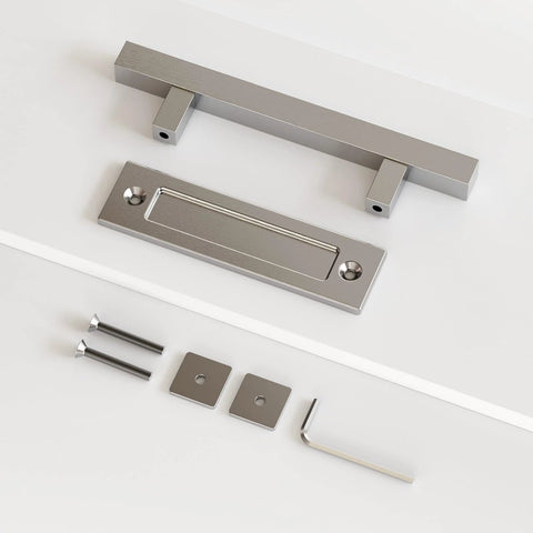 Stainless Steel Barn Door Handles 10 Inch Sliding Door Pull Flush Handle Double Sided Square Brushed Finish Tough As Nails