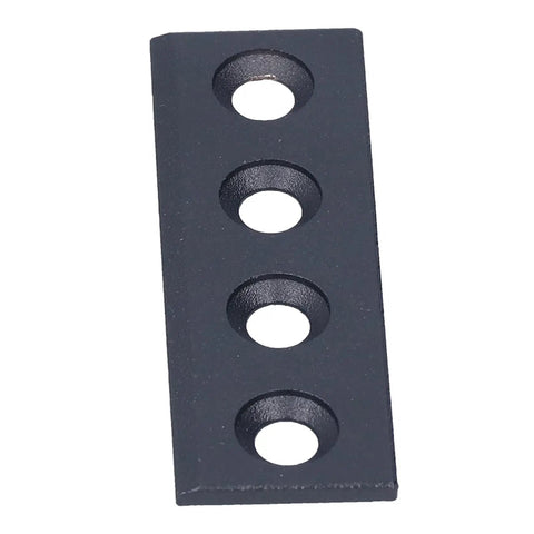 Four Hole Fixation Connector Plate Kit For Sliding Doors Carbon Steel Barn Door Hardware 8x2.7cm Plates With Screws And Wrench
