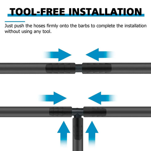 115 Piece Vacuum Connector Kit With Heat Resistant Nylon 66 Tubing Fittings Up To 240 C 460 F, tool-free installation