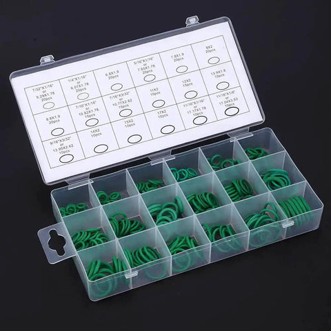 270 Pcs Rubber O Ring Kit With 18 Sizes High Temperature Buna N Seals for industrial pneumatic and plumbing repairs