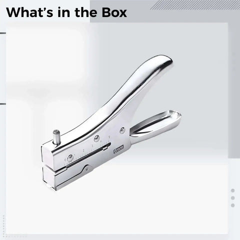 Single Hole Punch 1.9 Inch Throat 6 mm Hole Handheld Metal Punch for 10 Sheets with all-metal frame and carbon steel cutter head