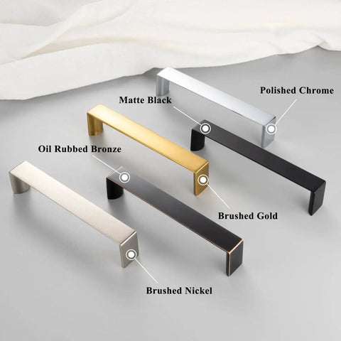 Assorted kitchen cabinet pulls including polished chrome from 10 Pack 5 Inch Polished Chrome Cabinet Pulls For Kitchen Cabinets Drawers Dresser Vanity Cupboards Solid Metal Hardware With 128mm Hole Centers And Two Screw Sizes For Easy Installation