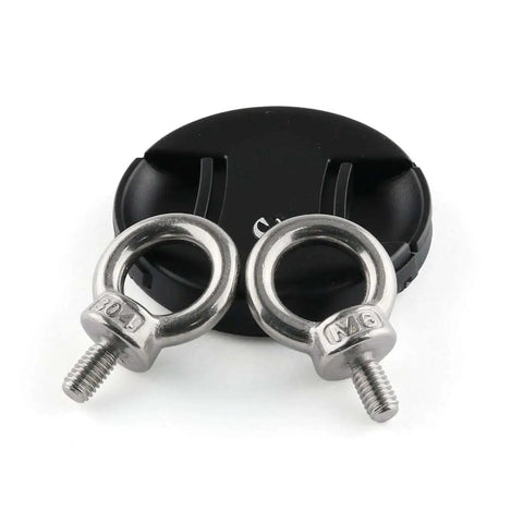 Six Piece M6 Eyebolt Set With M6x12 Thread Shoulder Lifting Ring Eyebolts 304 Stainless Steel With Nylon Lock Nuts For Machinery