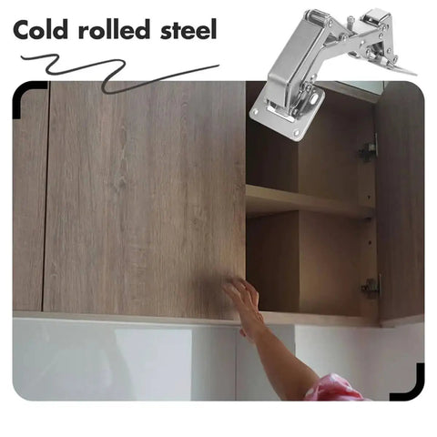 Beefy Hidden Concealed Door Hinges 170 Degree For Thick Doors, Ultra Sturdy 2 Pack With Screws, installed in cabinet