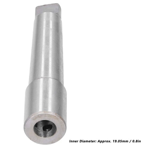 Morse taper arbor sleeve MT4-R8, steel drill adapter with 19.05 mm inner diameter, includes wrench