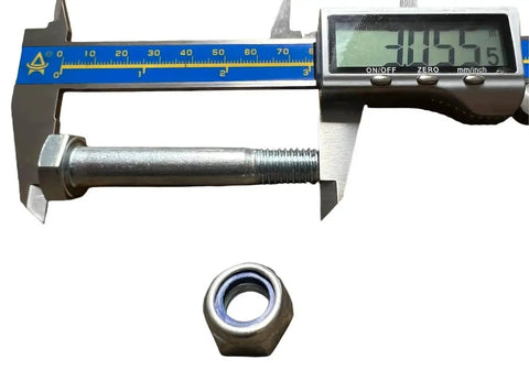 Digital caliper measuring bolt and nut for Beefy 4 Inch Cast Iron V Groove Wheel With Weldable Heavy Duty Steel Box For Sliding Gates