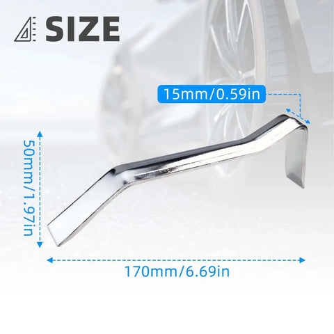 Go To Metal Offset Brake Spoon Tool For Auto Repair Built Tough Universal Brake Adjusting Tool dimensions with car tire.