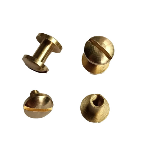 Copper Grounding Rivets For Shoes To Enable Barefoot Earthing 24 Pcs Set shown in various angles on a white background