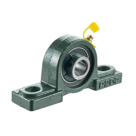 Two Pack UCP202 10 Pillow Block Bearing With Five Eighths Inch Bore And Set Screw Lock Heavy Duty Cast Iron Housing Chrome Steel Bearing