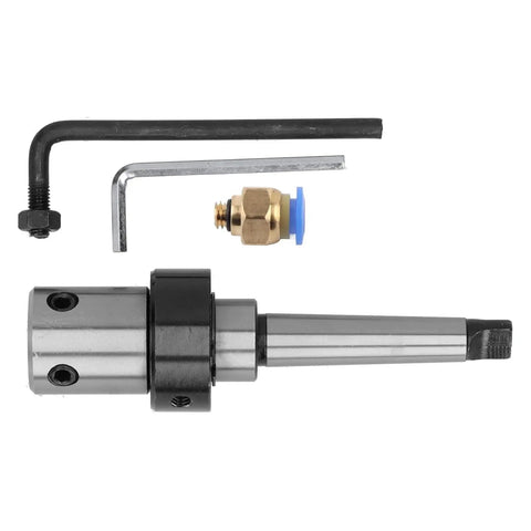 Arbor Morse taper internal cooling drill sleeve adapter MT2 to R8, 19.05mm, 5-piece kit with hex wrenches