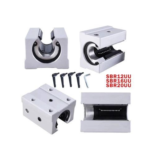 Smooth As Butter Linear Guides Set 4 Pcs Self Aligning SBR12UU SBR16UU SBR20UU Lock Type Slide Rail Bearings with accessories