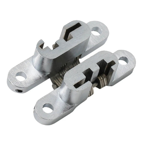 2 Pack 180 Degree Swing Door Hinges Invisible Concealed Cross Hinges For Cabinets And Folding Tables Casement Style 13x45mm Durable Furniture Hardware Set For Easy Install And No Fuss Operation