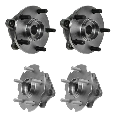 Front and Rear Wheel Bearing and Hub Assembly Set for Toyota RAV4 All Wheel Drive Four Piece Kit Fits 2013 2018 RAV4 AWD