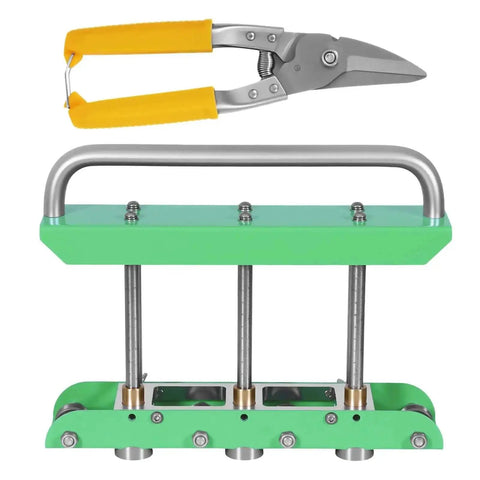 One Station Disc Sheet Metal Bender For Roof Flashing with cutter, pro-grade adjustable metal bending tool for 0.01-0.04 inch sheets.