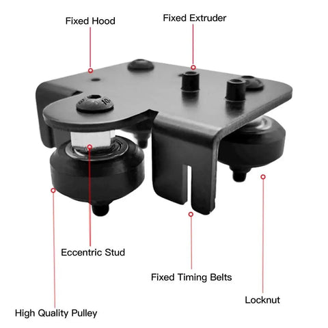 3D Printer Extruder Backplate For Anet I3 Series, X Axis Fixing Panel featuring pulley wrench, thick steel for smooth sliding