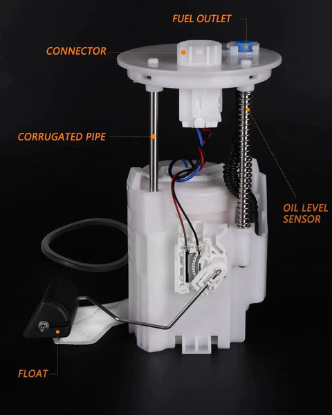 Plug And Play Electric Fuel Pump Module Assembly For Toyota Camry 2007 2008 2009 2010 2011 2.4L 2.5L L4 Engines And Toyota Solara 2008 2.4L L4 Replacement, corrugated pipe, oil level sensor, float visible