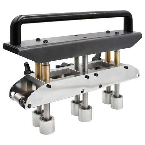 3 Station Verge Roller Bender for Roofing Sheet Metal Bending Tool for 0.3 to 1.0 Millimeter Steel, front view