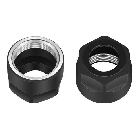 ER16A Collet Nuts Set For CNC Milling And Engraving Machines Hex Clamping Nuts 5 Pieces With M24x1.0 Thread Grade 45 Steel Black Oxide Finish