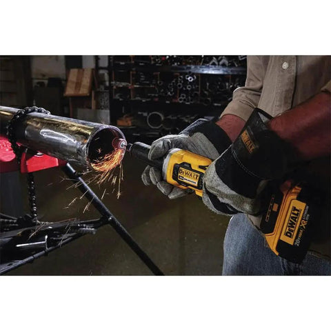 Beast 20V Max Variable Speed Die Grinder With Brushless Motor Up To 25000 RPM LED Nose Light in use for metal grinding