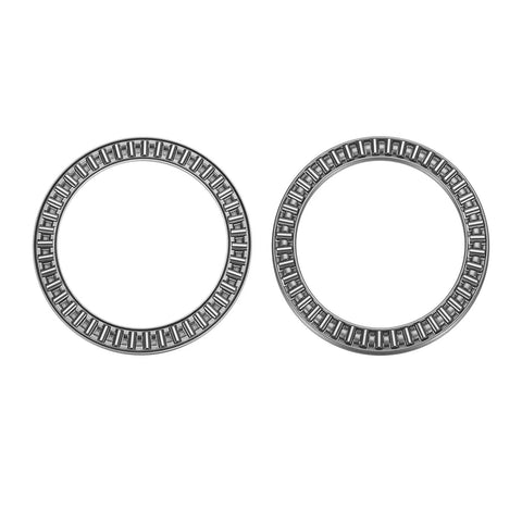 Two thrust needle roller bearings with washers, chrome steel, 80x104x6 mm