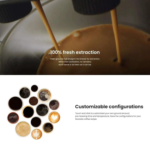 Automatic Espresso Machine With Auto Clean And LatteGo Milk System, Delivers Americano And Cappuccino, coffee extraction view