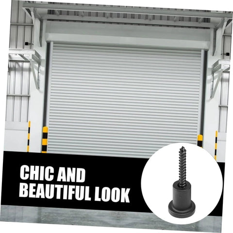 Sliding Barn Door Spacers And Track Connectors Set Stoppers For Enhanced Aesthetics Wall Mount Spacers illustrated near a garage door