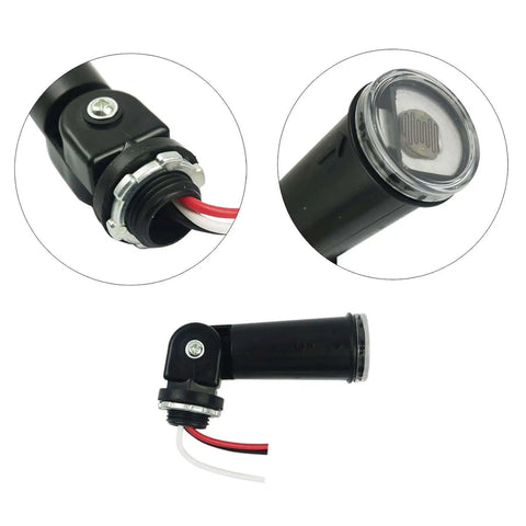 2 Pack AC 120V Outdoor Photocell Light Sensors Auto Dusk To Dawn On Off Switches With Swivel Mount Photoelectric Sensor