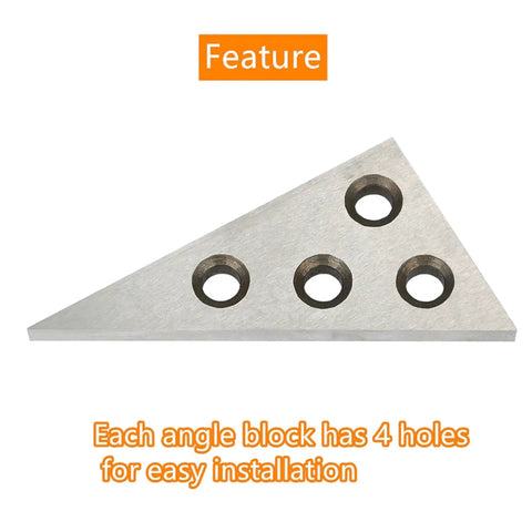 Two Piece Angle Plate Set For Machinists With 45 45 90 And 30 60 90 Triangle Blocks, Solid Hardened Steel Construction displayed in image
